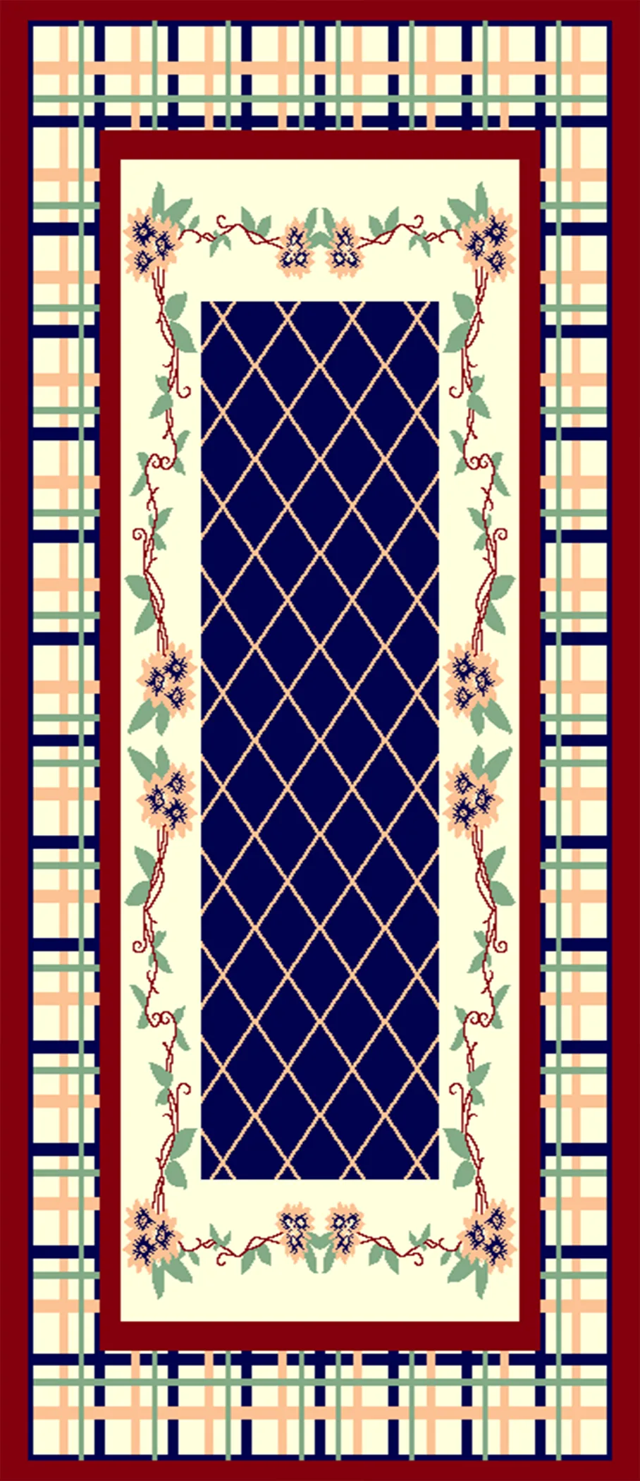 3x5 ft design image for Classic Kashan Heatwoven Carpet