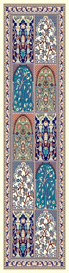 2x5 ft design image for Timeless Floral Heatwoven Carpet