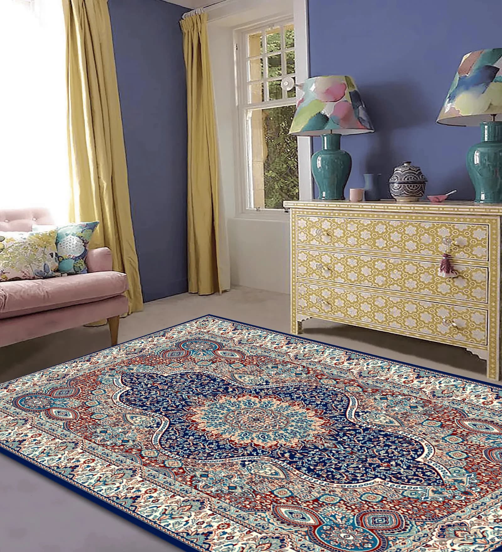 Traditional Shalimar carpet pattern
