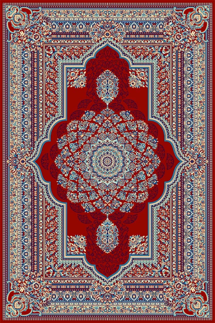 Traditional medallion carpet detail