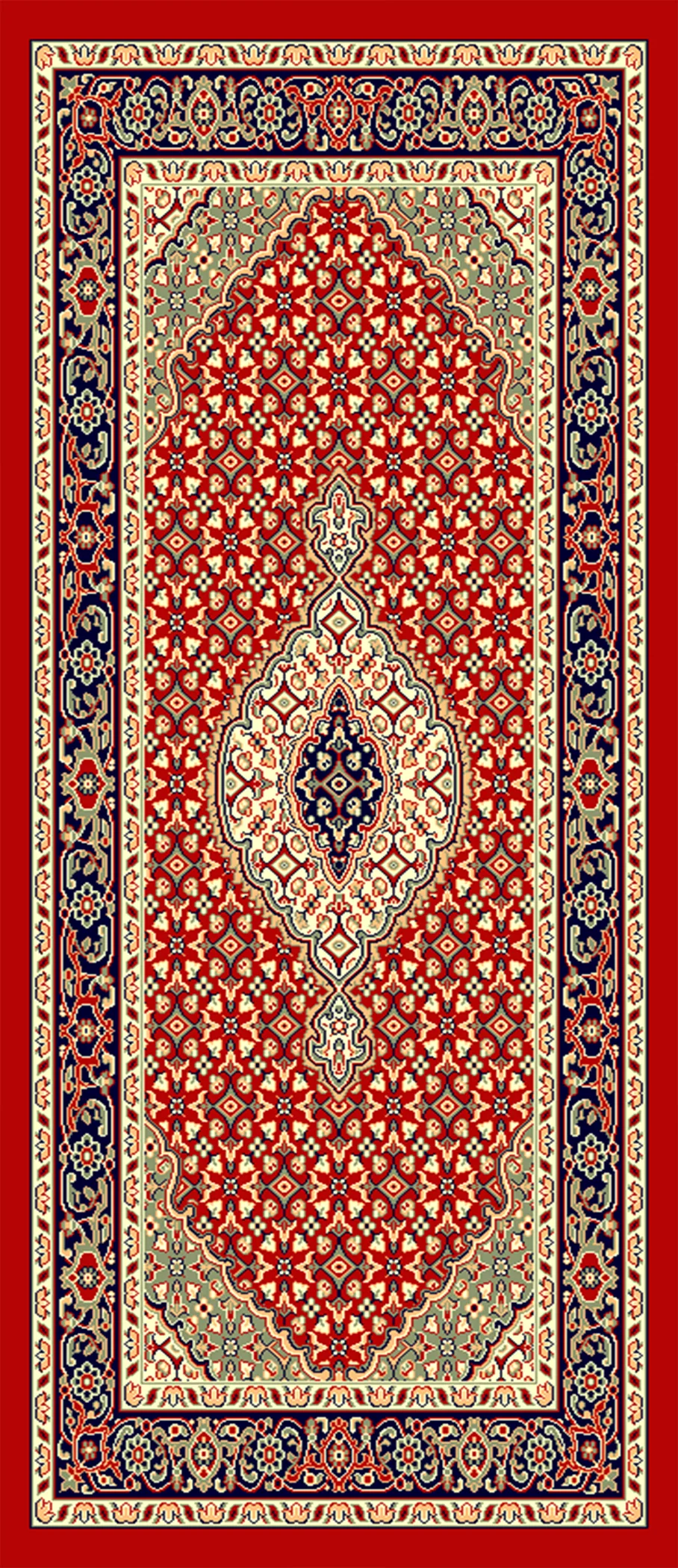 3x5 ft design image for Royal Blue Persian Polyester Carpet