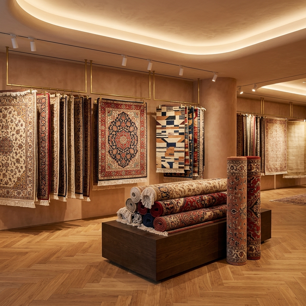 Luxury Shalimar Carpets indoor showroom and studio display